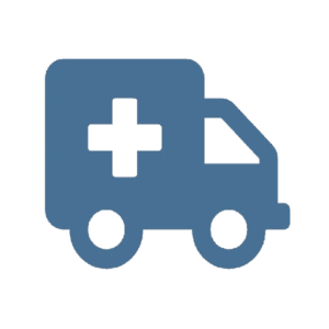 An ambulance symbol with no background